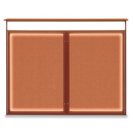 United Visual Products Double Door Enclosed Indoor Letterboard UV1126-WHITE-BURGUNVL